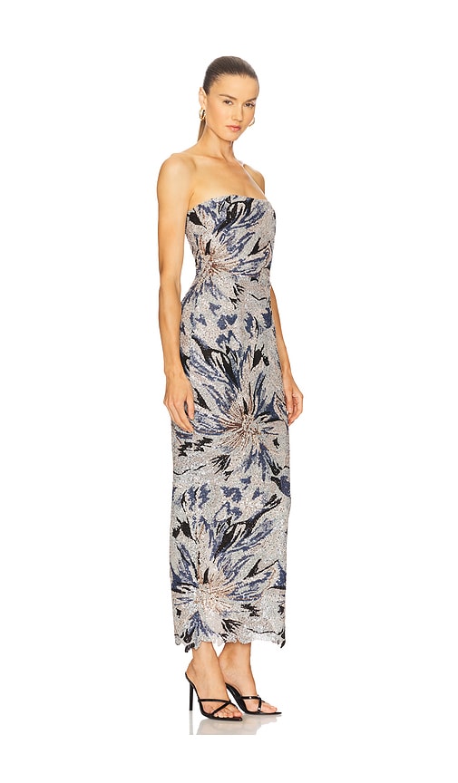 Sau Lee Meryl Strapless Sequin Gown In Multi