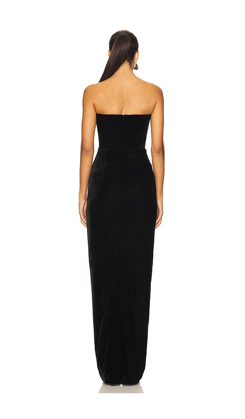  Sau Lee Abendkleid Aus Samt Vesper In Black. Größe 2. Also In 0, 4, 6, 8. 