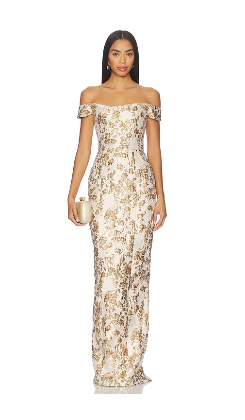 SAU LEE Joanna Jacquard Gown