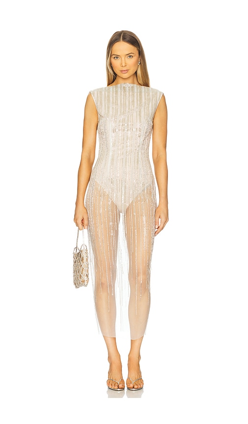 SAU LEE Marci Beaded Dress