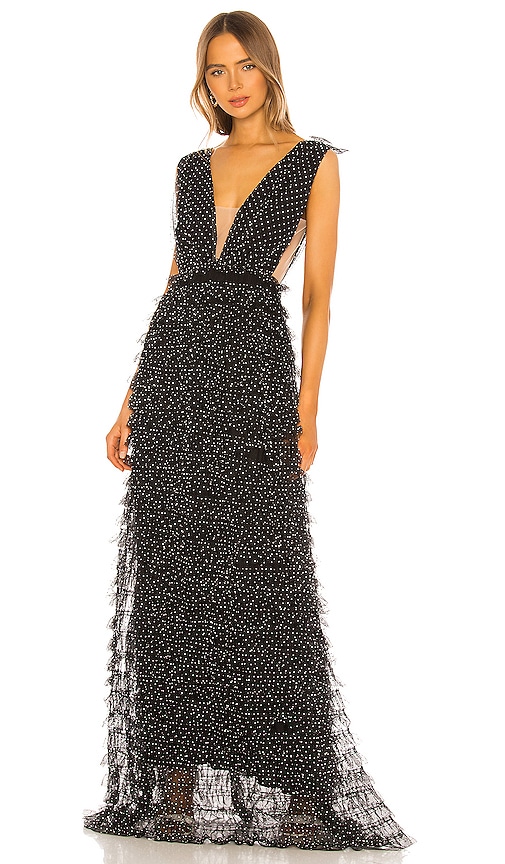 SAU LEE Catherine Gown in Black | REVOLVE