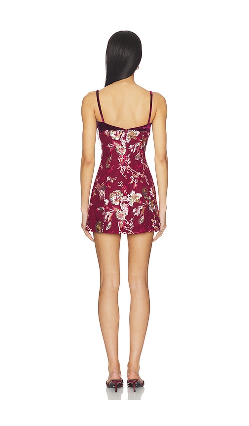  Sau Lee Kleid Aura In Wine. Größe 0. Also In 2, 4, 6, 8, 12. 