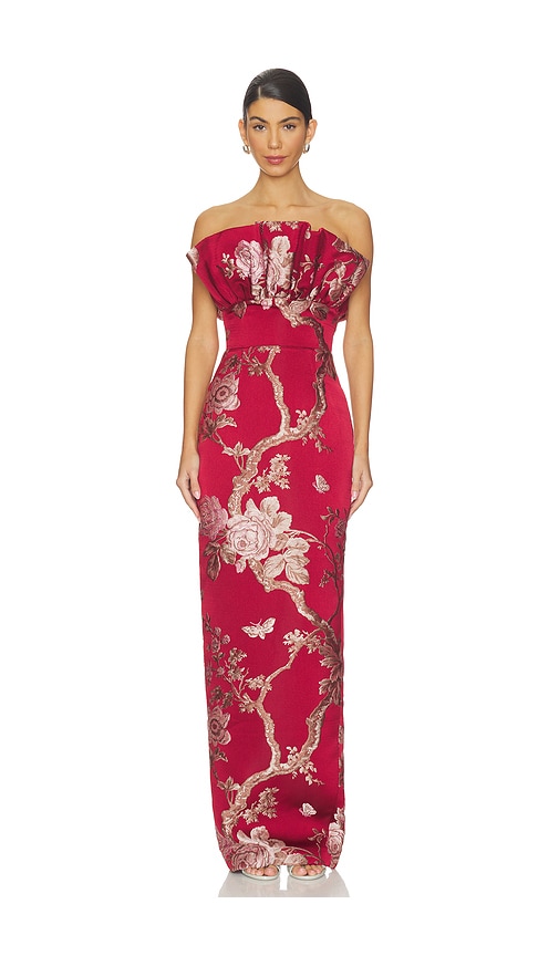 SAU LEE Noah Brocade Gown