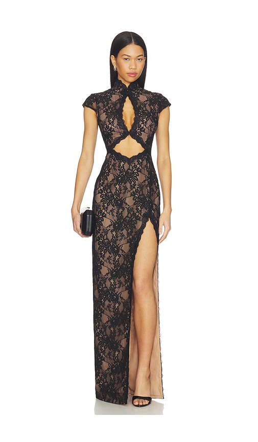 Moira Lace Maxi Dress by SAU LEE in Black