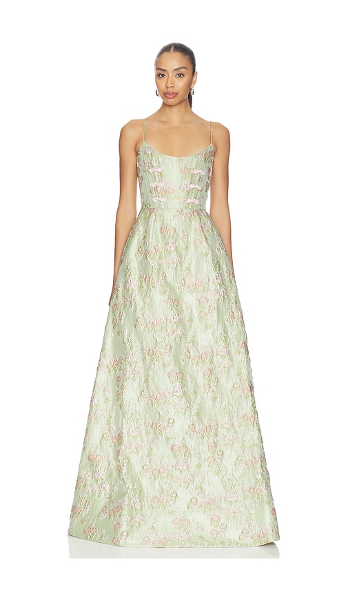 SAU LEE Andrea Brocade Gown