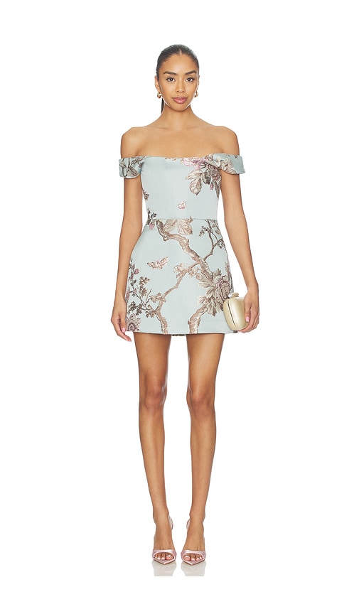 SAU LEE Bruna Brocade Mini Dress