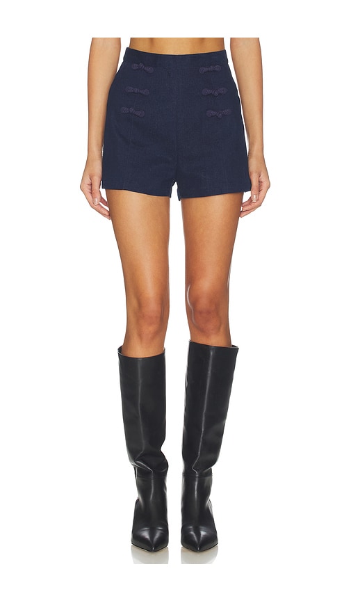 Marten Denim Shorts by SAU LEE in Dark Denim