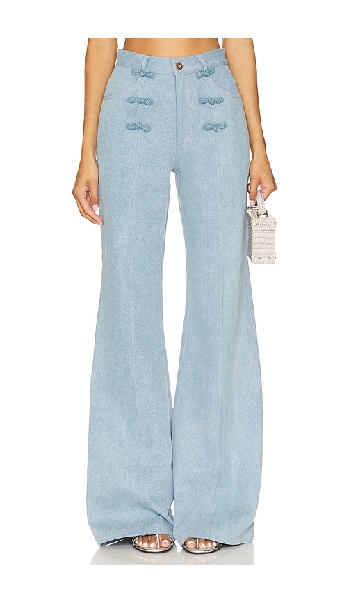 Dylan Denim Pant in Blue. - size 6 (also in 4, 8)