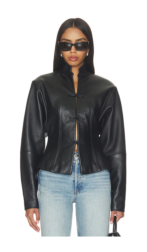Anton Leather Tang Jacket by SAU LEE in Black