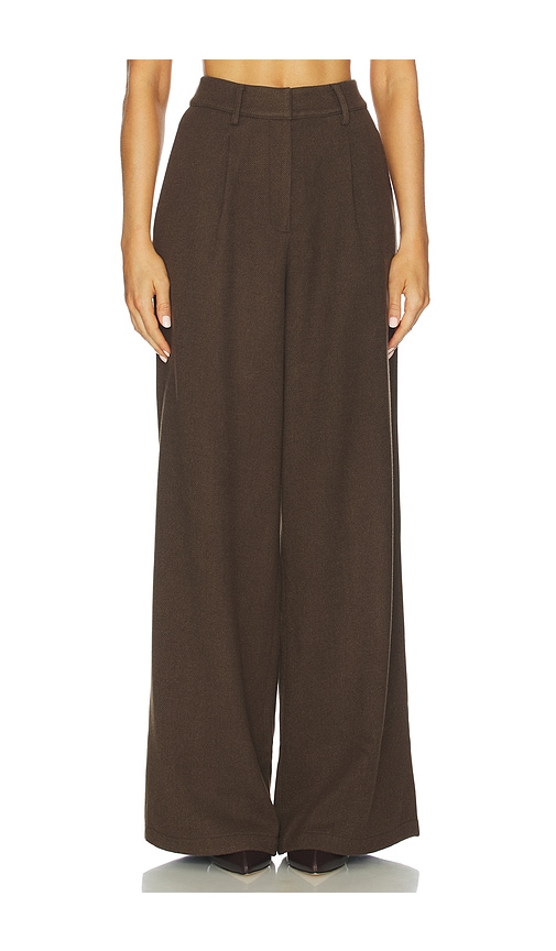 Neve Wool Pant in Brown. - size 0 (also in 10, 2, 4, 6, 8) - SAU LEE - Modalova