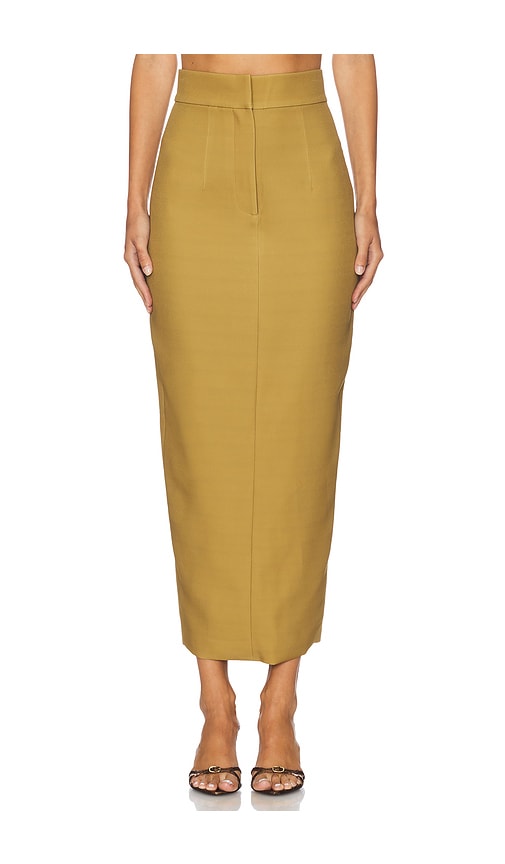Niki Crepe Skirt in Olive. - size 8 (also in 0, 10, 12, 2, 4, 6)