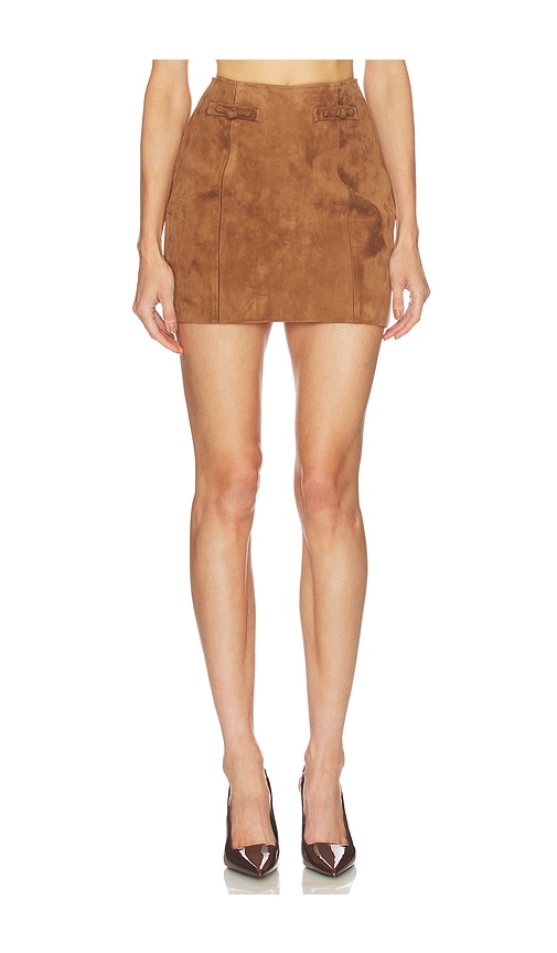 Tilda Seude Skirt by SAU LEE in Brown