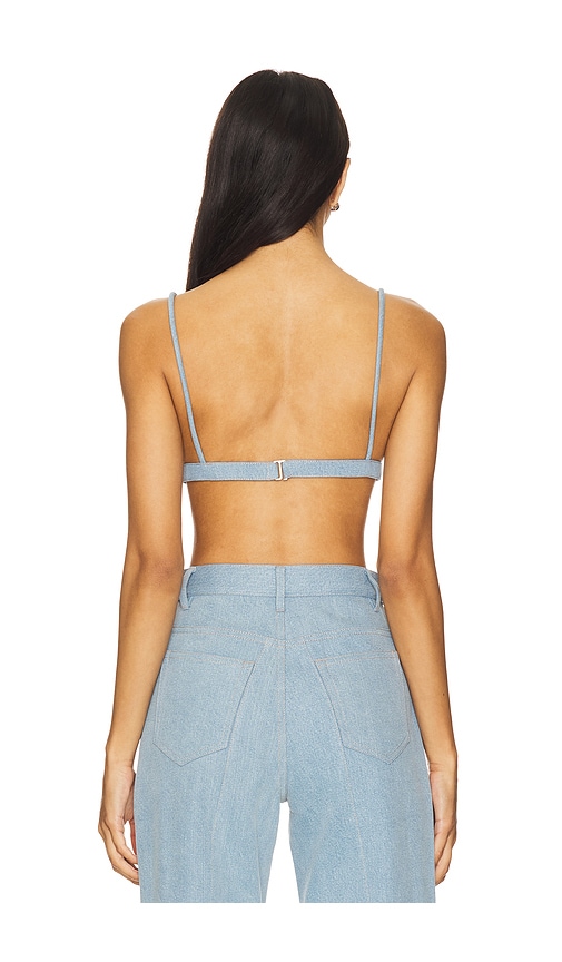  Sau Lee Denim-bralette Cleo In Blue. Größe 10. Also In 12. 