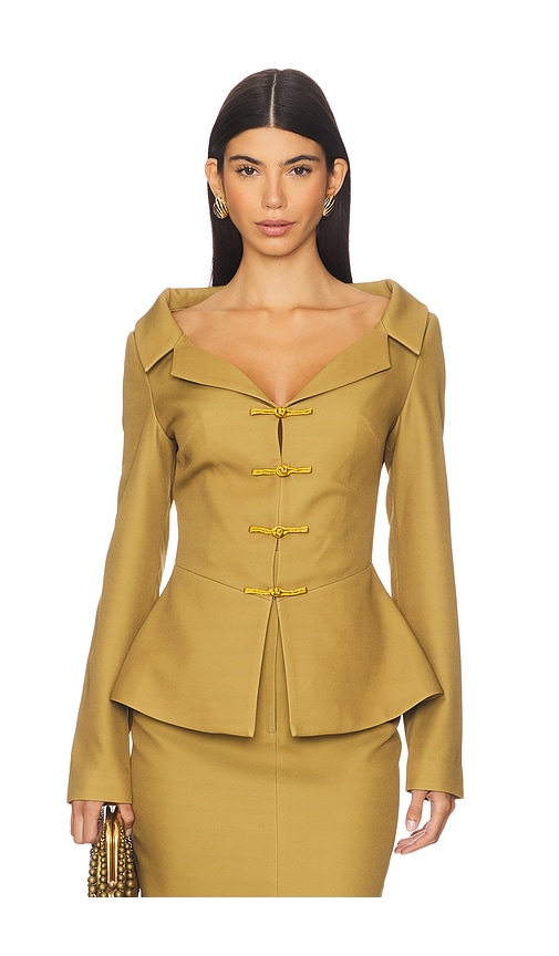 Nicola Crepe Top in Olive. - size 8 (also in 0, 10, 2, 4, 6)