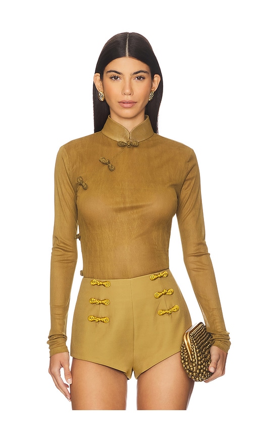 Kia Knit Top in Olive. - size 8 (also in 0, 10, 12, 2, 4, 6)