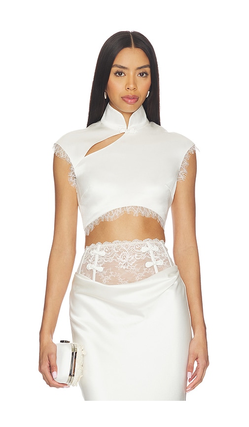 Lila Satin Top
