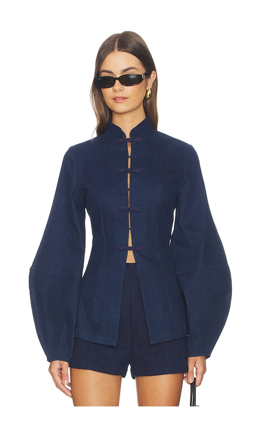 Issac Denim Shirt by SAU LEE in Dark Denim