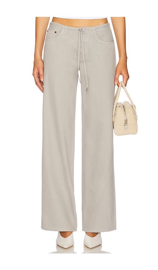 Cool Wide Leg Jeans in Light Grey. - size 31 (also in 26, 28, 29, 30)
