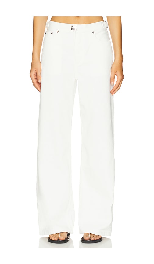 Buckle Wide Leg in White. - size 32 (also in 24, 25, 27, 28, 30, 31)
