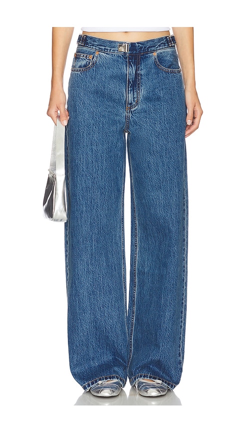 Buckle Wide Leg in Blue. - size 32 (also in 24, 25, 26, 27, 28, 29, 30, 31)