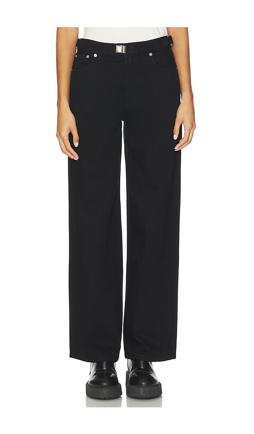 Still Here Buckle Wide Leg Jeans In Black