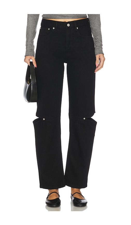 Still Here Cowgirl Wide Leg Jeans In Black