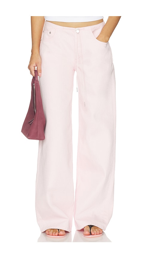 Still Here Cool Wide Leg Jeans In Pink