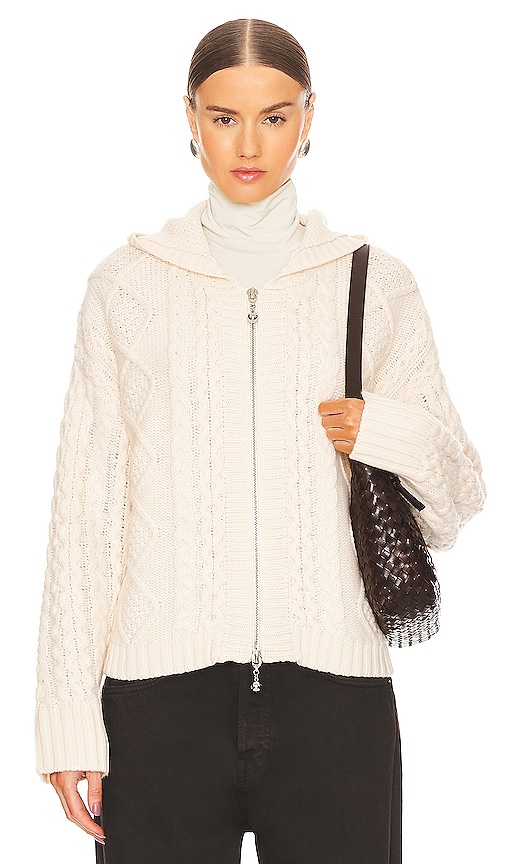 Still Here Dakota Zip Sweater in Cream