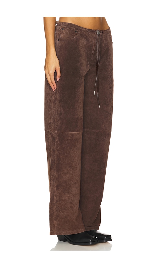 Still Here Cool Pant In 초콜렛 스웨이드
