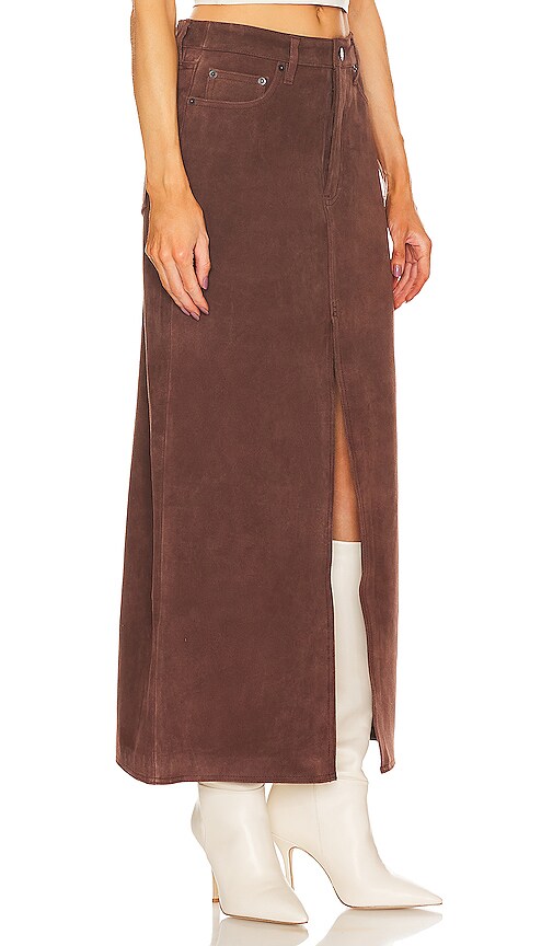 Chocolate Brown Polka Dot Women's Skirt