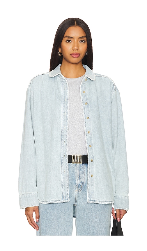 Shop Still Here Western Shirt In Cloud Vintage Blue