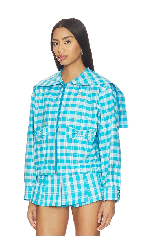  Sandy Liang Farro Jacket In Blue. Size Xs. Also In S, L. 