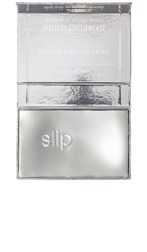  Slip Kissenbezug Queen Pillowcase In Metallic Silver. 
