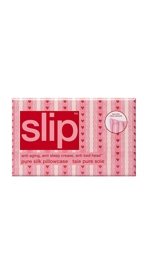  Slip Taie D'oreiller Queen En Pure Soie Avec Bordure En Dentelle Pure Silk Queen Pillowcase With Lace Trim En Pink. 