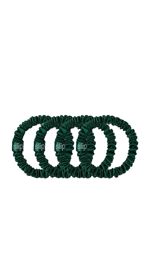 Slip Skinny Scrunchies Set Of 4 In Green