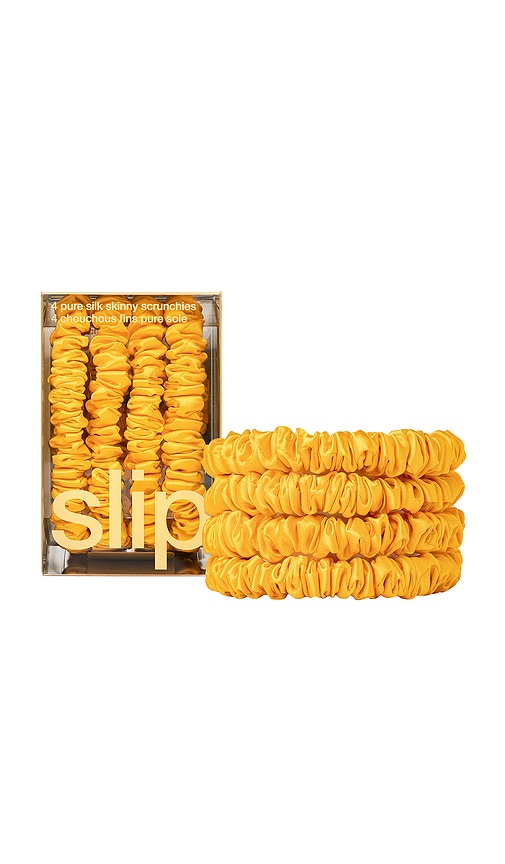 Slip Skinny Scrunchies Set Of 4 In Gold
