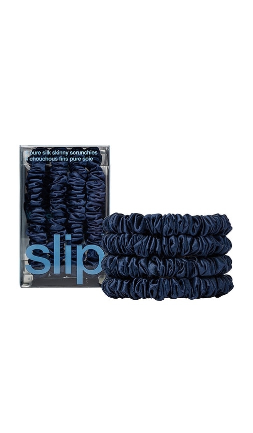 Slip Skinny Scrunchies Set Of 4 In Blue