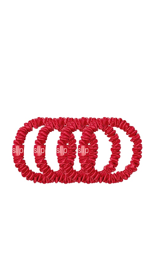 Slip Skinny Scrunchies Set Of 4 In Red