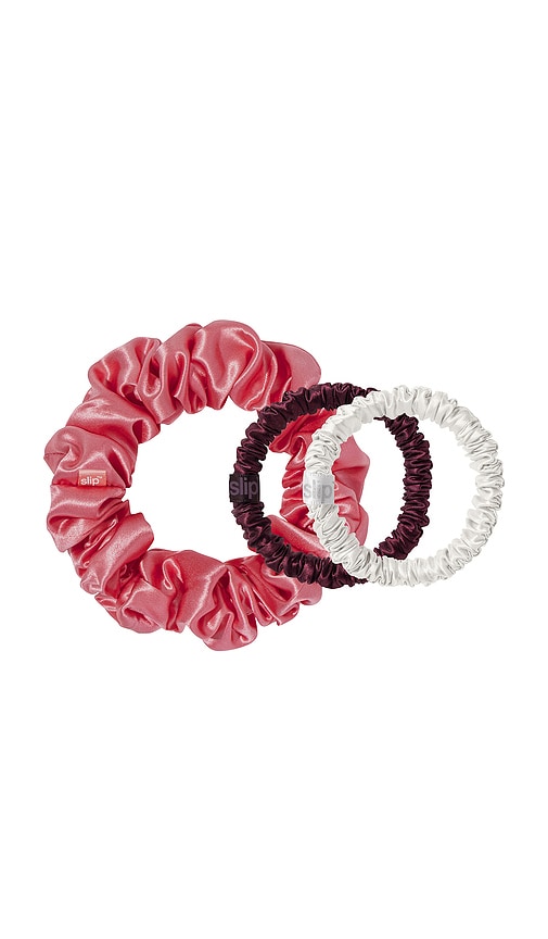 Slip Cracker Scrunchie Set In Pink