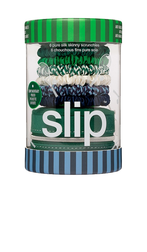 slip Pure Silk Skinny Scrunchies Set Of 6 With a Pouch | Thumbnail 3
