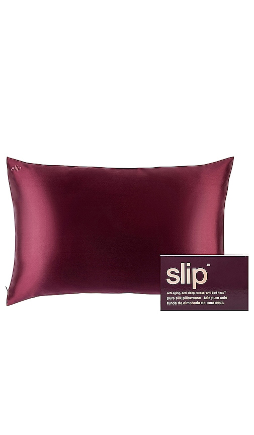 slip Queen/Standard Pure Silk Pillowcase in Plum