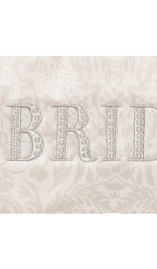  Slip Bride Pure Silk Sleep Mask Bridal Collection In Ivory. 