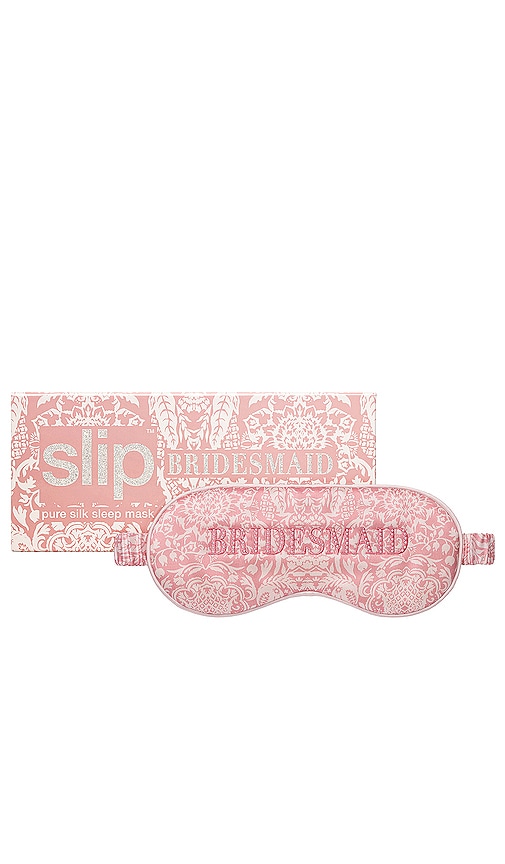 Shop Slip Bridesmaid Pure Silk Sleep Mask Bridal Collection In Pink
