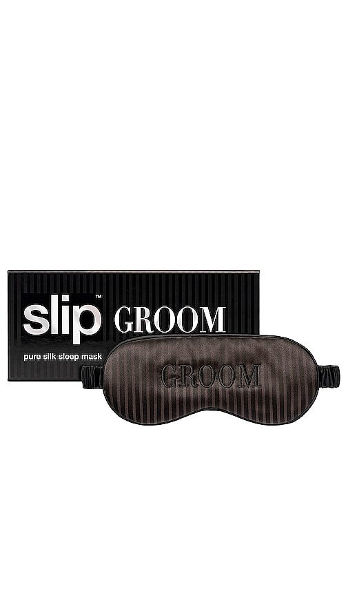 Shop Slip Groom Pure Silk Sleep Mask Bridal Collection In Black