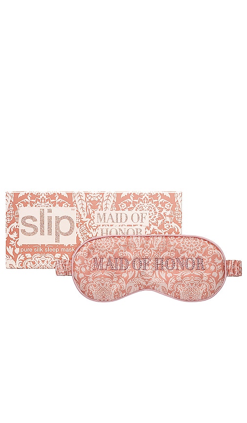 Shop Slip Maid Of Honor Pure Silk Sleep Mask Bridal Collection In Pink