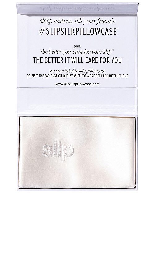  Slip Queen/standard Pure Silk Pillowcase In White. 