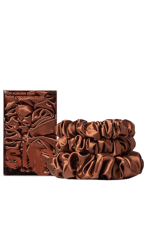 Midi & Large Scrunchie Set Of 3 in Auburn.