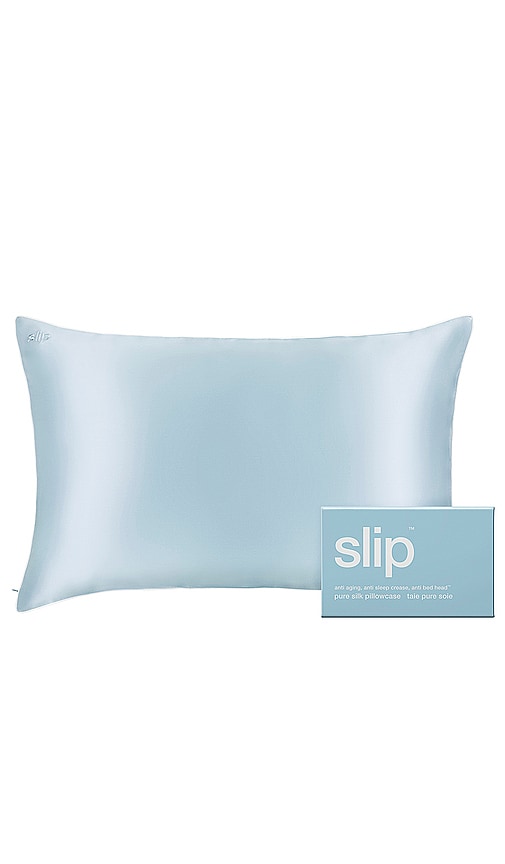 Shop Slip Queen Pillowcase In Blue