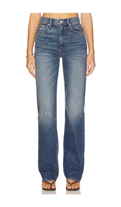 Slvrlake London Turn Up Straight Jeans In Blue