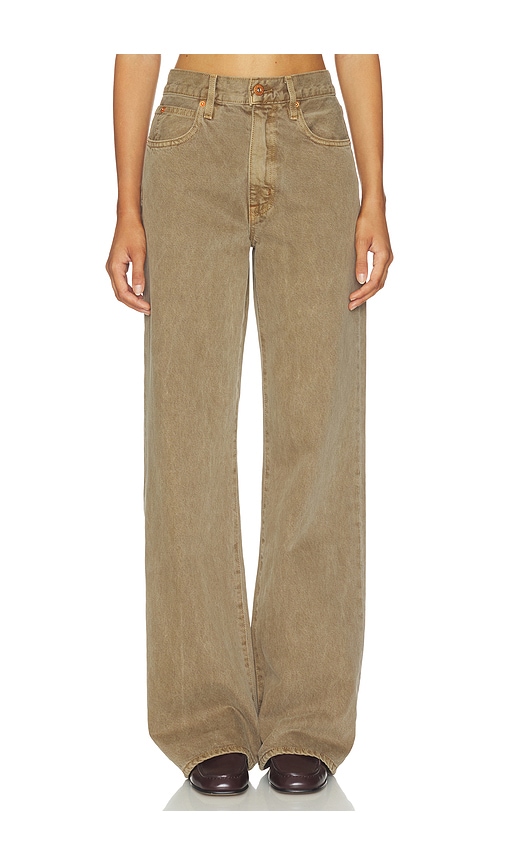 SLVRLAKE Grace Wide Leg Jeans in Brown. - size 24 (also in 26, 27, 28, 29, 31)